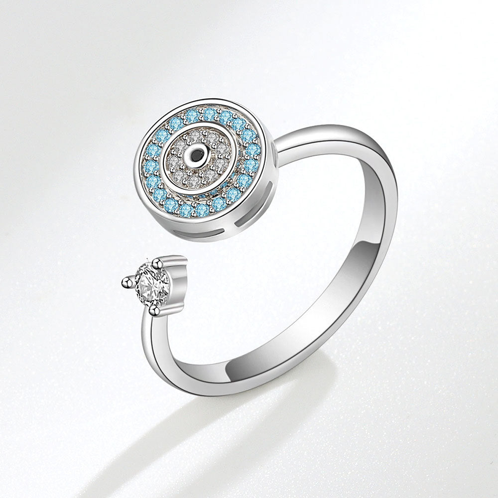 925 STERLING SILVER OCEAN SPINNER RING