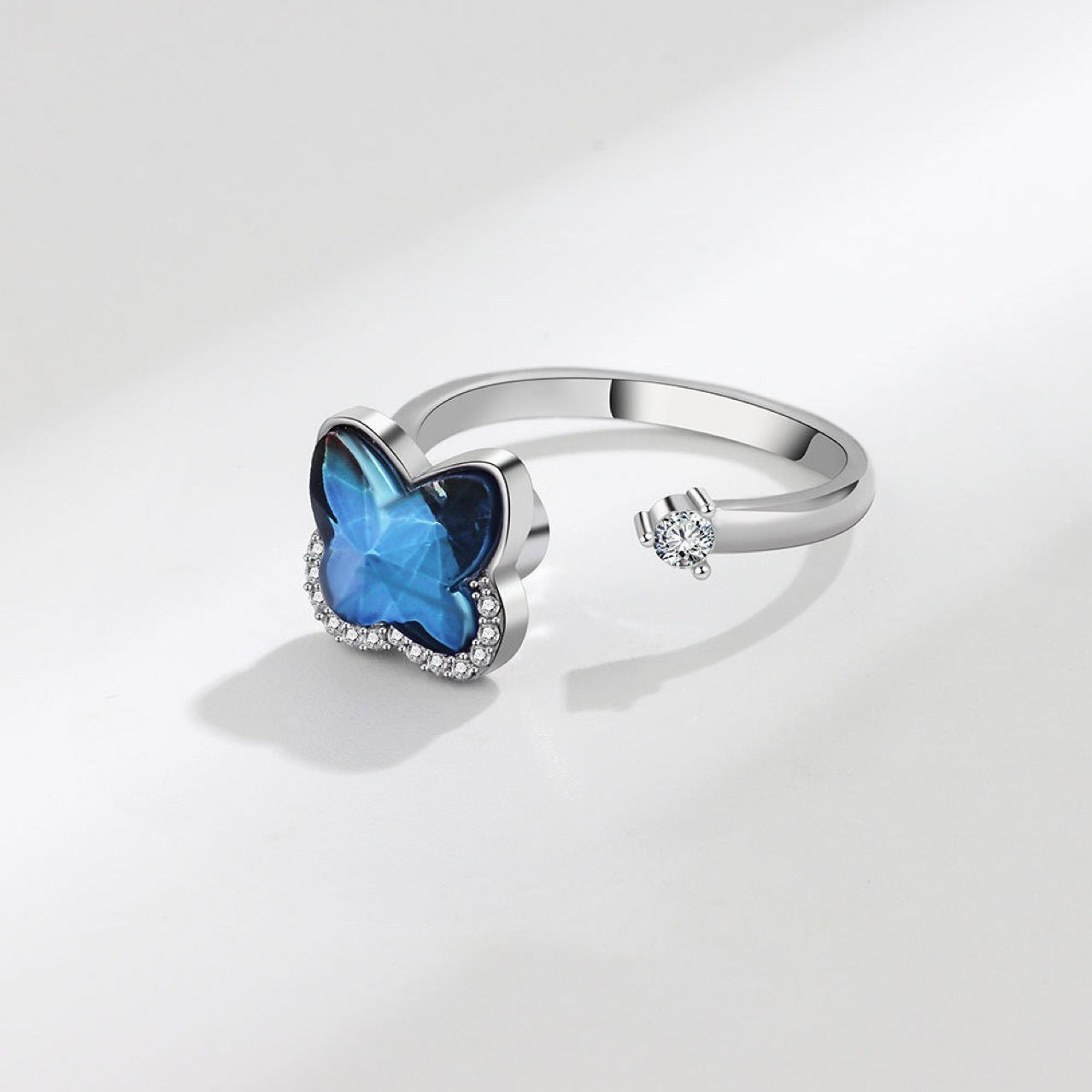 BLUE BUTTERFLY SPINNING RING