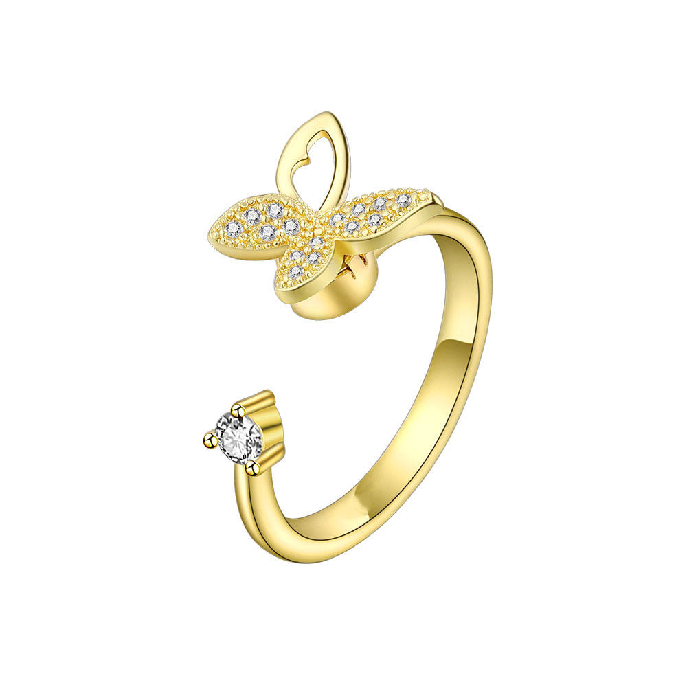 BUTTERFLY SPINNING FIDGET RING