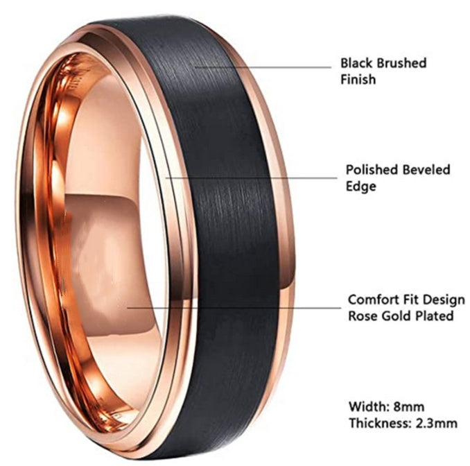TUNGSTEN STEEL ROTATING RING FOR MEN
