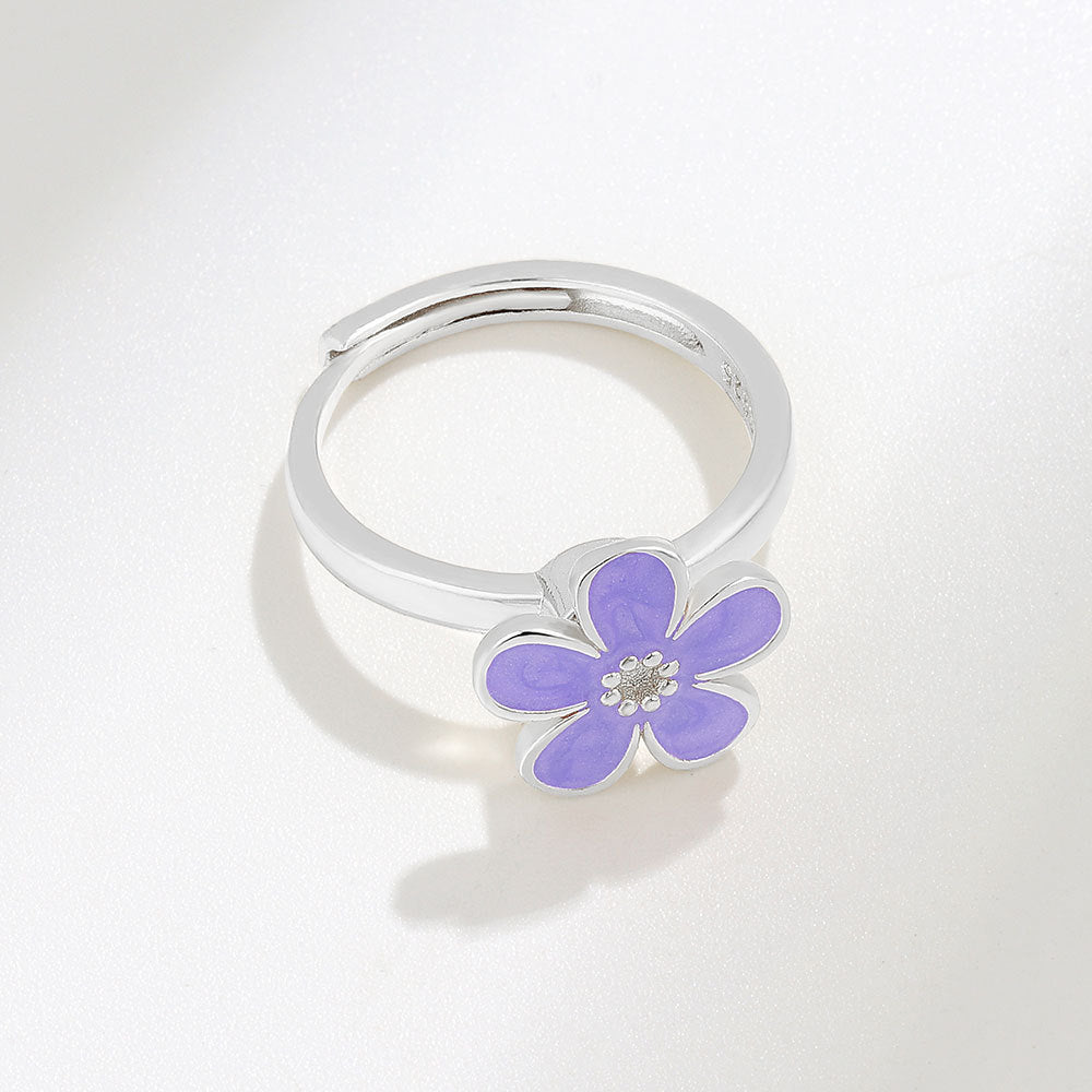 GAIA FLOWER SPINNER FIDGET RING PURPLE